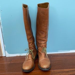 Leather old style riding boots